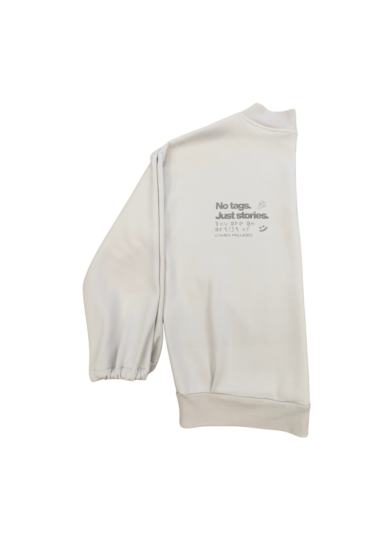 HOODIE V-NECK LIGHT GREY