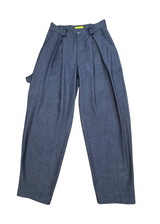 PLEAT JEANS DARK BLUE