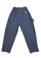 PLEAT JEANS DARK BLUE