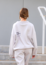 HOODIE V-NECK LIGHT GREY