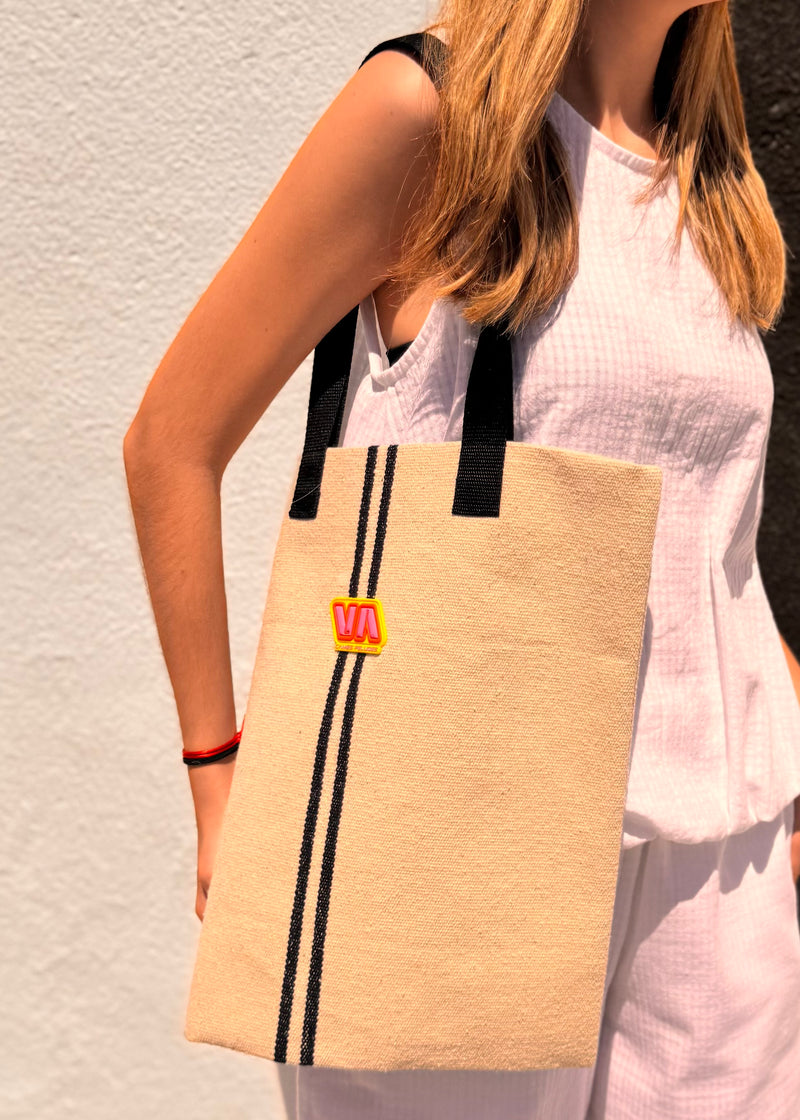 TOTE BAG MEDITERRÀNIA NEGRA