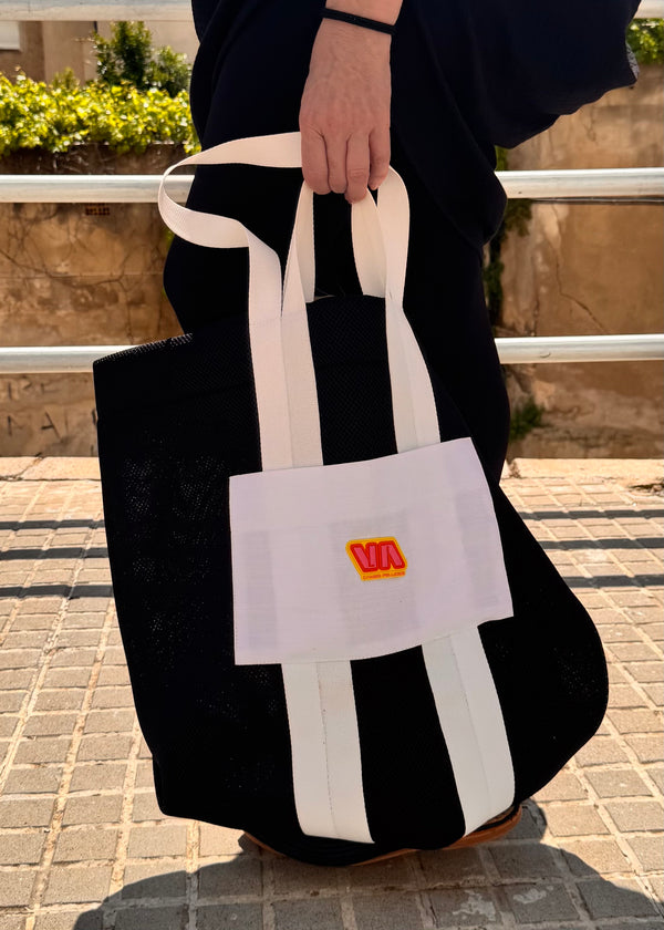 SHOPPER BAG - NEGRO/BLANCO