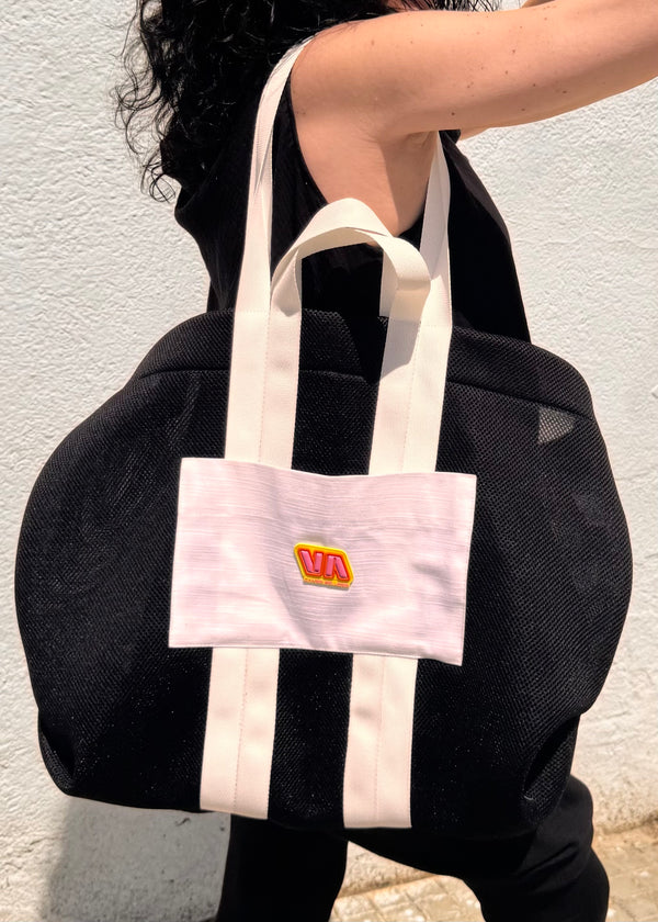 SHOPPER BAG - NEGRO/BLANCO