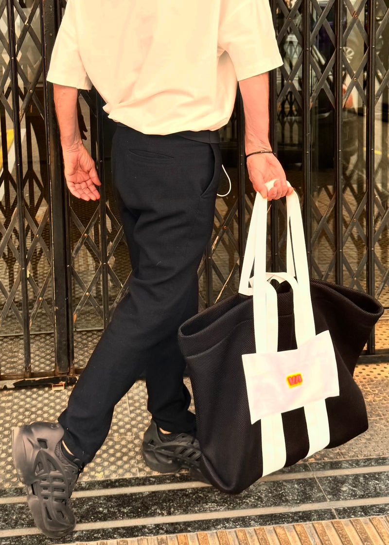 SHOPPER BAG - NEGRO/BLANCO