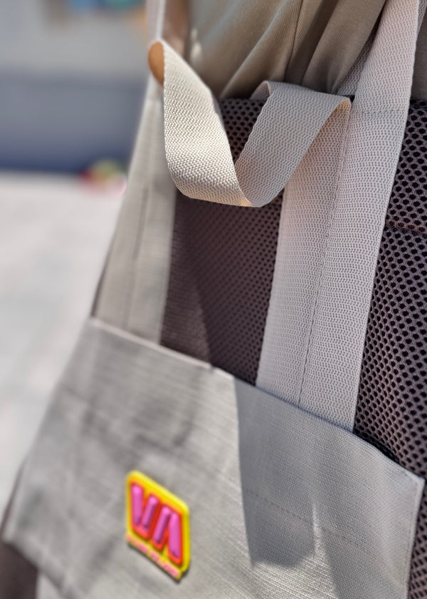 SHOPPER BAG - MARRÓN/BEIGE