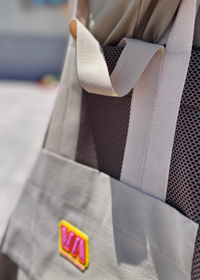 SHOPPER BAG - MARRÓN/BEIGE