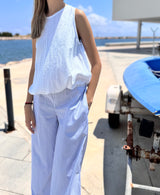 PANTALÓN VERANO BLANCO/AZUL