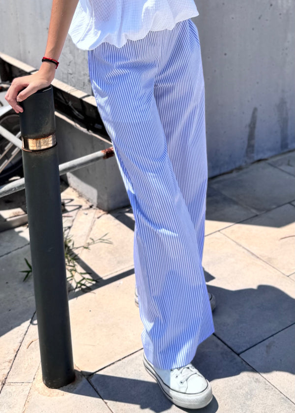 PANTALÓN VERANO BLANCO/AZUL