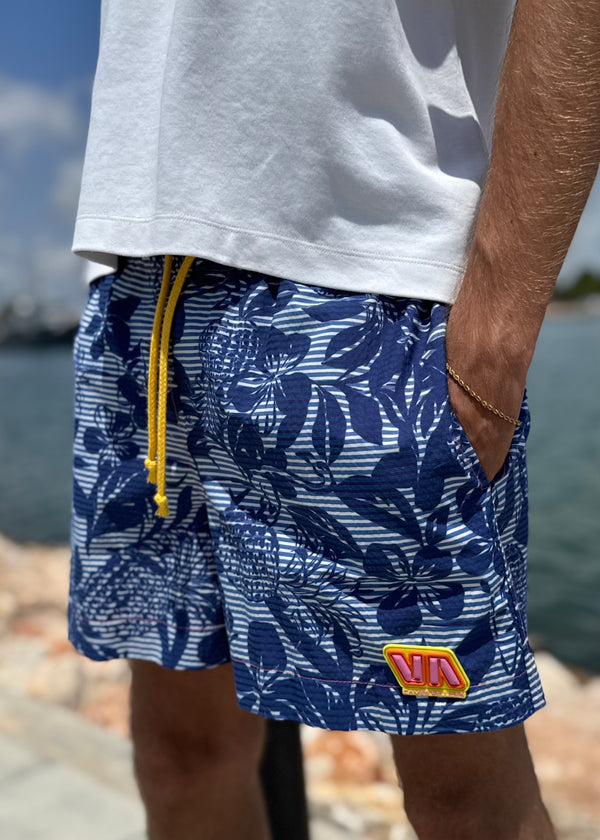 SHORT - FLORES AZUL